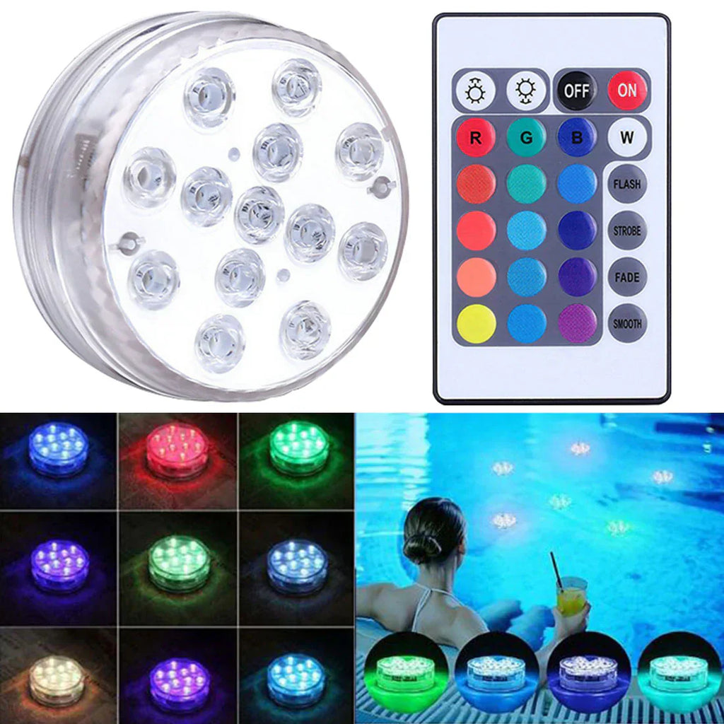 ¿Tu piscina se ve aburrida de noche? Dale vida con luces RGB en segundos.