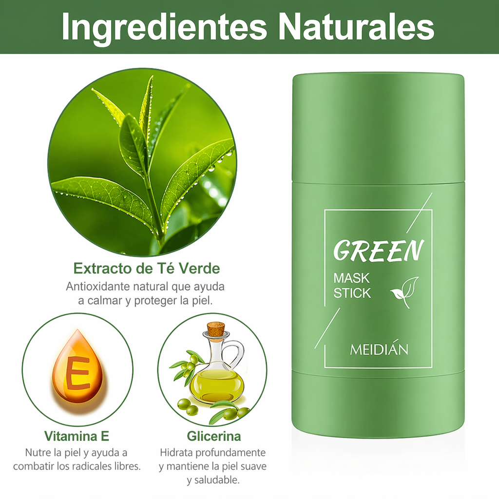 💚 Green Mask Stick – Limpieza profunda y eliminación de puntos negros
